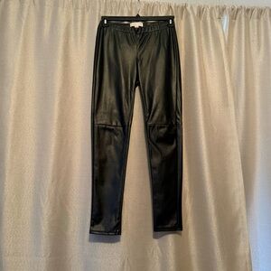 Michael Kors Faux Black Leather Leggings Size 6